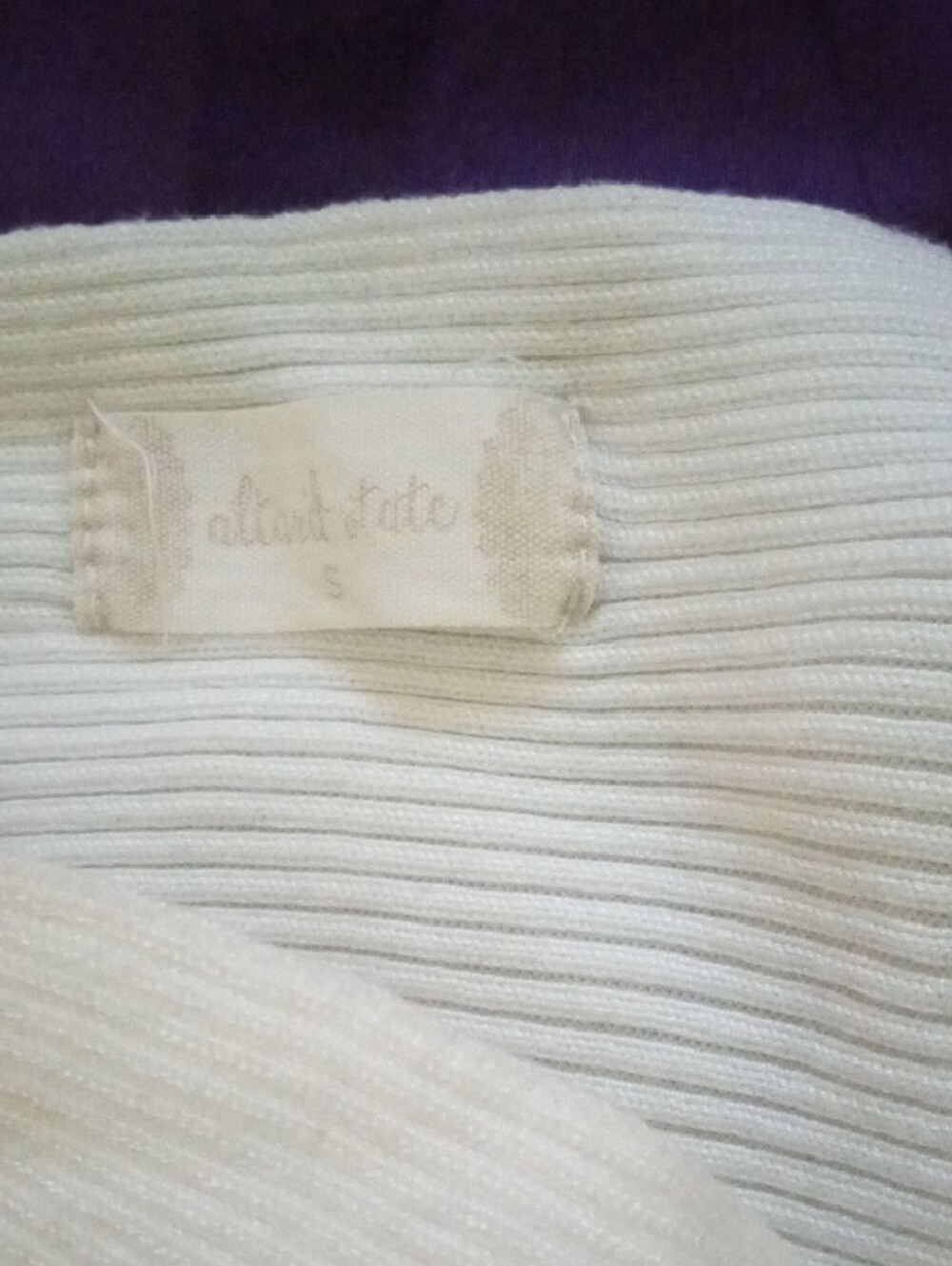 Altar'd State Cream Ribbed Sweater Top - Picture 2 of 2